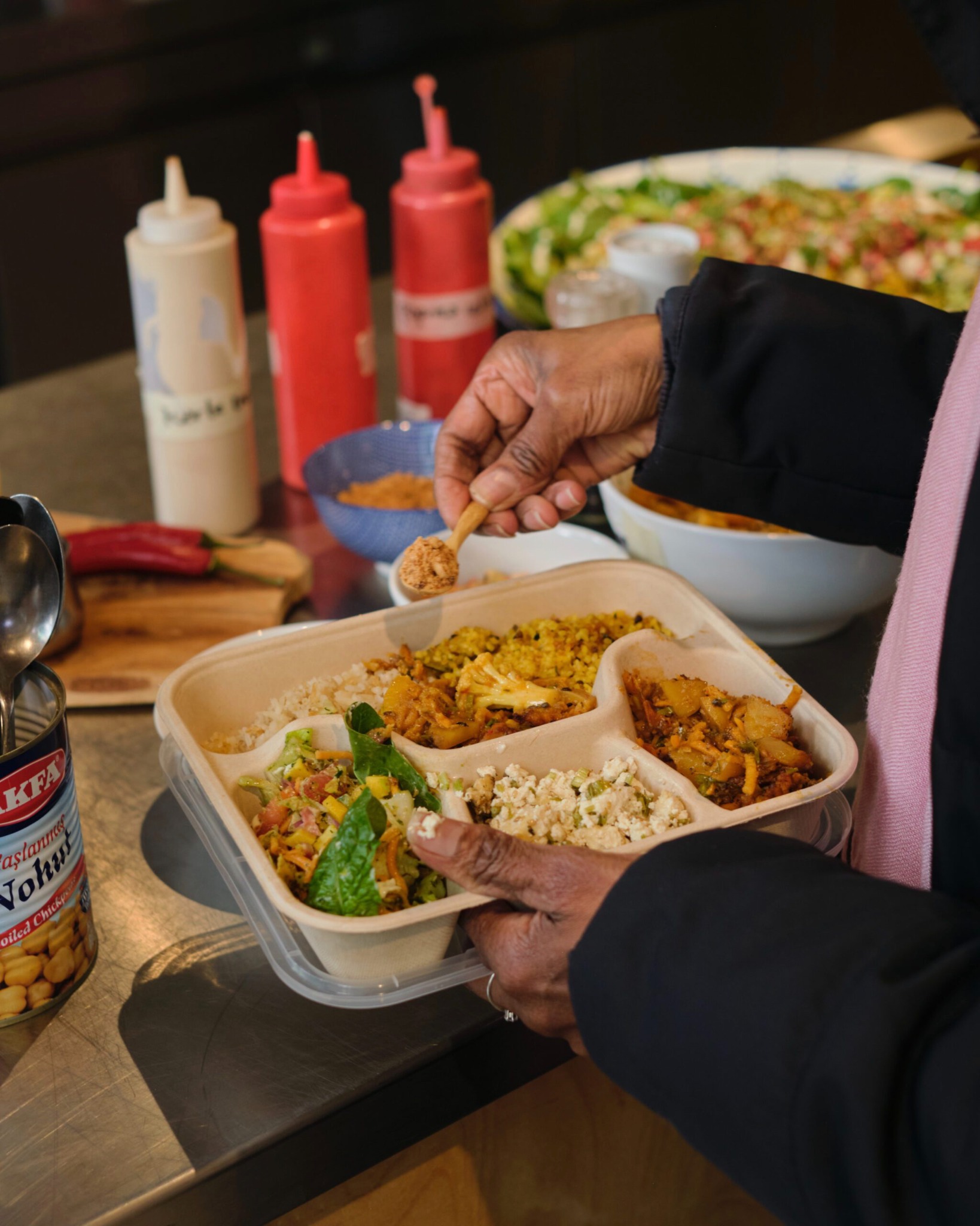 Healthy meal from neighbourhood kitchen Mensa Mensa